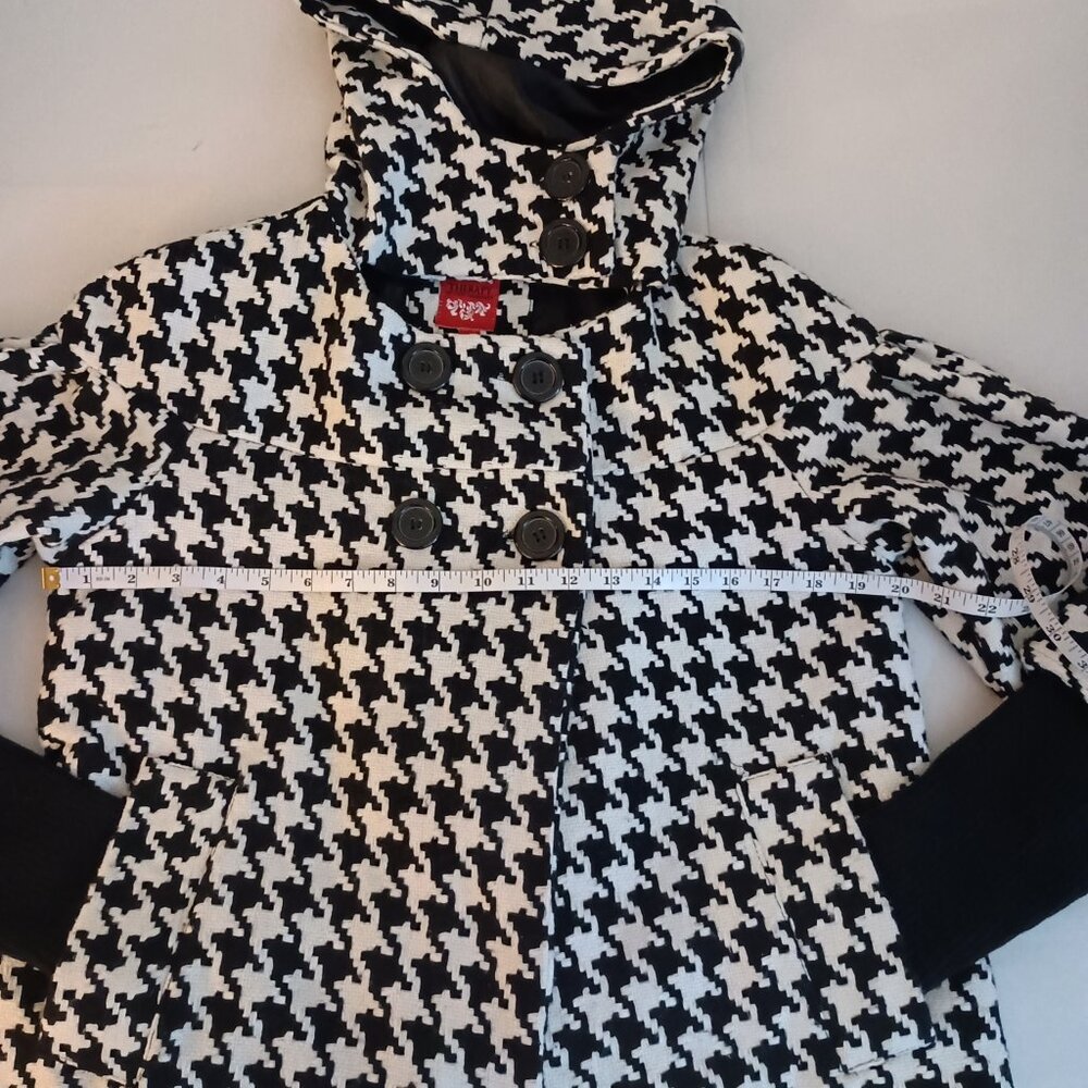 Therapy Houndstooth Swing Jacket Black & White Audrey Hepburn Style Women’s M - Picture 11 of 15